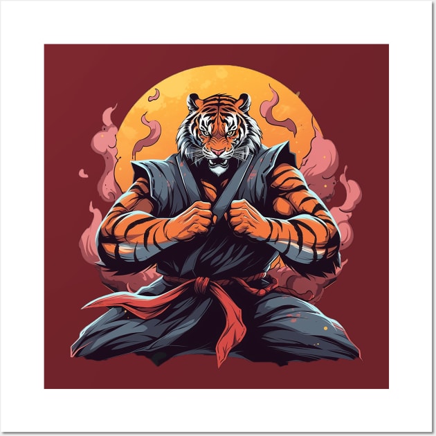 karate tiger Wall Art by piratesnow